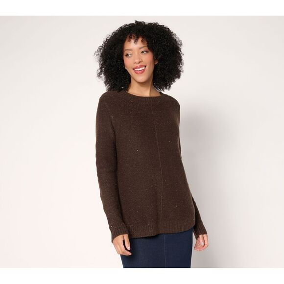Denim & Co. Sweaters - Denim & Co. Women's Top Sweater Sz L Make Your Selection: Crew Neck Brown